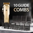 thumbnail image 2 of Cutting Edge Cordless Hair Clipper, Ceramic Blade, Adjustable Lever, 10 Guide Combs, LCD Display, Rechargeable, 2 of 7