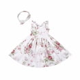 thumbnail image 1 of Robes pour Adolescents Été Européen Imprimé Sans Manches Ourlet à Volants Robe Extra Longue pour Tout-Petits Blanc 4-5 Ans, 1 of 4