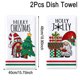 thumbnail image 3 of Paño de cocina con copos de nieve y árbol de Navidad, decoración navideña para el hogar 2024, adorno navideño de Papá Noel con cuadros de búfalo, Año Nuevo 2025, 3 of 5