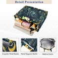 thumbnail image 3 of FORMRS Womens Corduroy Tote Bag Crossbody Shoulder Handbag with Pocket, Green Dragon Flowers, 3 of 7