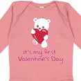 thumbnail image 4 of Inktastic It's My First Valentine's Day Boys or Girls Long Sleeve Baby Bodysuit, 4 of 5