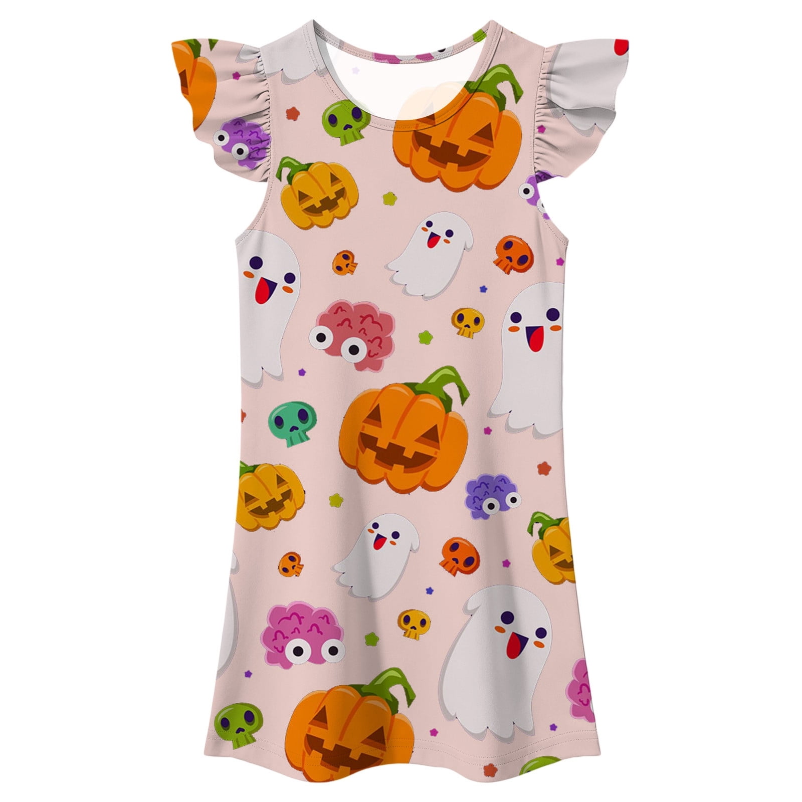 YUEHUA Girls Halloween Dress Kids Festive Mesh‑Flare Gown For Halloween Celebration Birthday Photo Session For Ages 4‑10 Little Girls