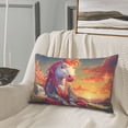 thumbnail image 5 of Xecao Meditating Cute Horse for Decorative Throw Pillow Case for Couch,Sofa or Bed Set,Pillow Cover for Sofa Home Decor Ideal Gift-14"x20", 5 of 6