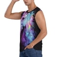 thumbnail image 3 of Xecao Rainbow Spotted White Horse Print Men's Tank Top: Sleek Sleeveless Tee for Casual Sports and Beach Occasions-3X-Large, 3 of 7