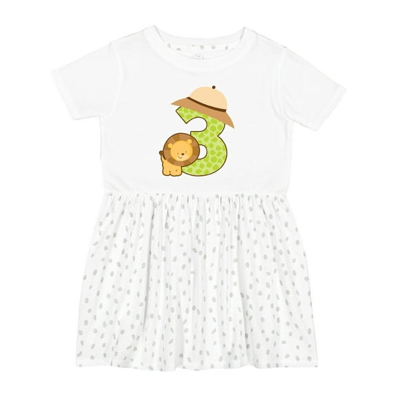 Inktastic Safari 3rd Birthday 3 Year Old Girls Toddler Dress