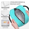 thumbnail image 3 of Honeii Turquoise Wooden Print Insulated Lunch Bag Women Reusable Lunch Box with Pocket for Work Picnic Travel -One Size, 3 of 6