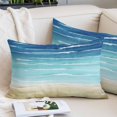thumbnail image 3 of Summer Coastal Toddler Pillow Covers 16x24 Inch, Turquoise Ombre Beach Ocean Waves Decorative Pillowcase with Zipper, Microfiber Breathable Throw Pillowcases for Sofa Bed Living Room, 3 of 9