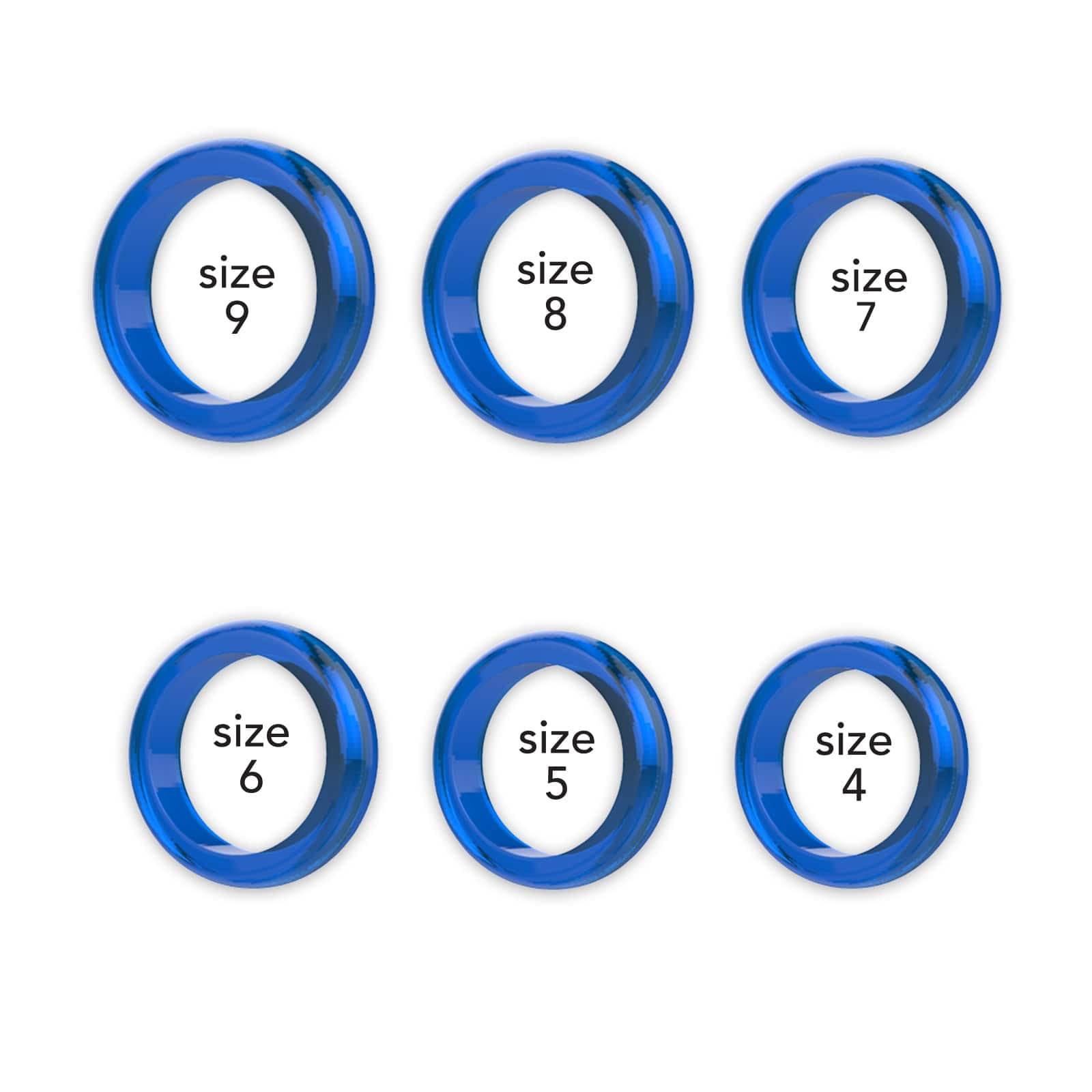 Blue Moon Studio UV Resin Craft Rings Flat Mold, 12 Pack