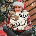 thumbnail image 6 of Christmas Pillow Cover Christmas Snowman Short Linen Printed House Decoration Pillow Pillow, 6 of 6