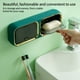 thumbnail image 4 of Estuche de almacenamiento de esponja, caja montada en la pared para baño de Hotel, cepillo extraíble, escurridor, soporte organizador con tapa Juegos de accesorios de baño Cuadrícula doble verde Naiovety HA066617-05B, 4 of 6