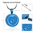 thumbnail image 2 of Cremation Jewelry for Ashes for Pet Keepsake Urn Necklaces with Cat Dog Paw Print Holder Pet's Ashes Pendant Memorial Gifts for Friend, 2 of 3