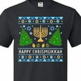 thumbnail image 4 of Inktastic Happy Chrismukkah Sweater Style with Menorah and Trees T-Shirt, 4 of 5