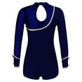 thumbnail image 2 of Alvivi Kids Girls Long Sleeve Gymnastics Leotard Ballet Dance Tops One Piece Unitard Navy Blue 8, 2 of 5