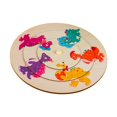 thumbnail image 1 of Rompecabezas de animales de madera Colores y formas Forma de animal Juego preescolar Educativo Dinosaurio, 1 of 9
