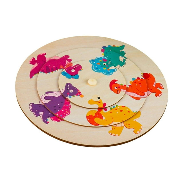 Rompecabezas de animales de madera Colores y formas Forma de animal Juego preescolar Educativo Dinosaurio