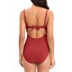 thumbnail image 3 of Gibobby Trajes de baño mujer una pieza Mujeres 1 pieza WebbingTank Trajes fruncidos Vintage Up Entrenamiento atlético Traje de baño Baño Deporte Control (Rojo,M), 3 of 5