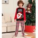 thumbnail image 4 of Conjunto de pijamas a juego para la familia de Navidad 2022, nuevo pijama con estampado del alfabeto de Papá Noel con costuras, ropa familiar para bebés y niños adultos, 4 of 5