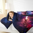 thumbnail image 4 of jejeloiu Gradient Light Fashion Games Bedding Comforter Set,Galaxy Starry Sky Twin Comforter Sets,Red Blue Lightning Bedding Set For Teens,Luxury Bedroom Decor Reversible,2pcs, 4 of 8