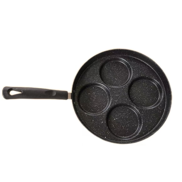 Sartén de Aluminio Antiadherente para 4 Huevos con Revestimiento de Mármol y Distribución Uniforme del Calor