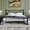 Black, variant on Einfach Twin Size Metal Bed Frame with Headboard and Footboard, Under-bed Storage Space, Adult, Black