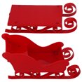 thumbnail image 2 of EXHUMKY 2-Pack Red ABS Miniature Sleigh Christmas Holiday Desktop Decoration Ornament Set, 2 of 5