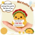 thumbnail image 5 of Positive Crochet Taco Plush – Inspirational Emotional Support Gift for Women Men, Self Care Desk Decor, Christmas Birthday Thanksgiving Gifts for Son Daughter Sister Mom Dad Friend Coworkers, 5 of 10