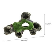 Aquarium Resin Cave Moss Tree Decoration Betta House Fish for Accessories for Hermit Crabs Shrimp Guppy