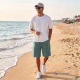 thumbnail image 5 of Boyscolos Athletic Shorts for Men Quick Dry Drawstring Breathable Biker Short Workout Summer Gym Pants with Zipper Pockets Mint Green M, 5 of 8