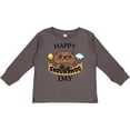 thumbnail image 3 of Inktastic Happy Groundhog Day Cute Boys or Girls Long Sleeve Toddler T-Shirt, 3 of 5