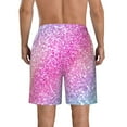 thumbnail image 3 of Bixox Men's Fun Rainbow Pink printing Casual Classic Fit Short Summer Beach Shorts, 3 of 6