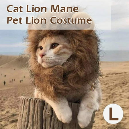 Cat Lion Mane Pet Lion Costume Pet Lion Hair Wig for Dogs Cats Pets Christmas Party Gift