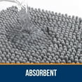 thumbnail image 5 of OLANLY Bathroom Rugs 30x20, Extra Soft Absorbent Chenille Bath Rugs, Rubber Backing Quick Dry, Machine Washable Bath Mats for Bathroom Floor, Tub and Shower, Home Decor Accessories, Grey C3, 5 of 7
