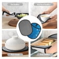 thumbnail image 7 of Pofeuu Blue Christmas Print Silicone Pot Mat Mitten With Hanging Loop Heat Resistant Oven Mitts Non-Slip Bbq Baking Smoking Potholders, 7 of 7