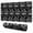 Halloween Doodle Pumpkin, variant on Long Mouse Pads for Desk,Halloween Doodle Icons Pattern Desk Mats on Top Of Desks, Desk Mouse Pad Extra Large with 3mm Non-Slip Base and Stitched Edge for Gaming,Office,Work,Home 31.5"x11.8"