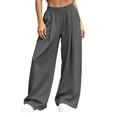 thumbnail image 6 of AESTIVO Women's Loose Fit Joggers, Casual Lounge Pants with Elastic Waist, Active Track Pants for Gym, Walking, Dark Gray L, 6 of 9