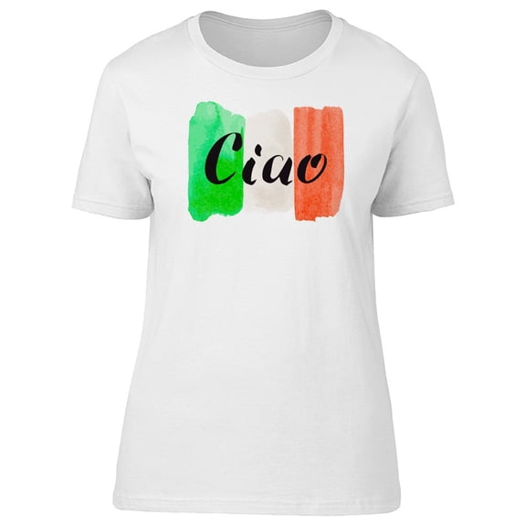 Ciao, Watercolor Italy Flag Tee Men's -Image by Shutterstock