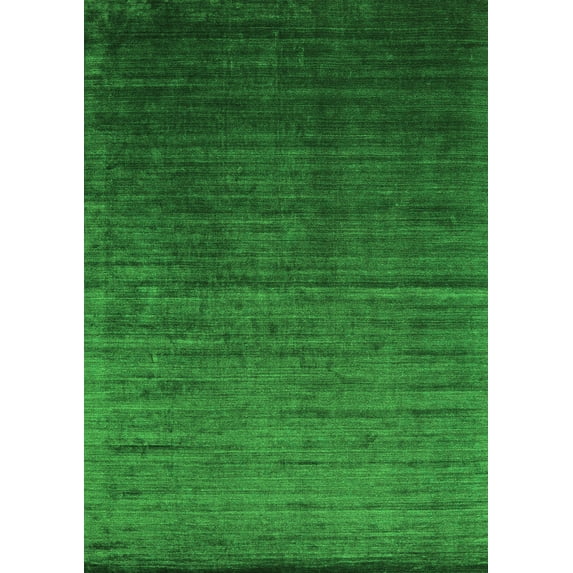 Ahgly Company Indoor Rectangle Abstract Green Contemporary Area Rugs, 6' x 9'