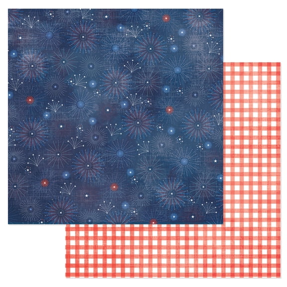 Flags And Frills Double-Sided Cardstock 12"X12"-Fireworks