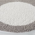 thumbnail image 3 of SAFAVIEH Calico Cian Geometric Polyester Shag Area Rug, Gray/Ivory, 6'7" x 6'7" Round, 3 of 8