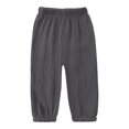 thumbnail image 4 of Niños pantalones niñas Color sólido suelto de ajuste casual deportivo cónico con bolsillos laterales cintura Niños niñas vestido pantalones, 4 of 8