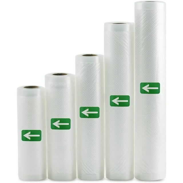Jinsinto Sacs pour Scelleuse sous Vide, Sacs pour Conserver les Repas pour le Rangement Ou la Cuisson sous Vide, Lot de 5