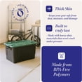 thumbnail image 3 of Homz 2 Pack 30-Gallon Plastic Stackable Home Storage Bins with Lids, Black/Green, 3 of 12
