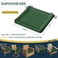 thumbnail image 2 of Kimunuk 6Pcs Outdoor Chair Cushions Slipcovers, 18.5" x 16" Green Replacement Waterproof Non-Slip Patio Seat Cushion Covers with Handle, Covers Only, 2 of 7