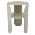 thumbnail image 2 of Plant Stand Table, 1 Shelf, Gray Metal Frame, Round 14 Inch Top, 2 of 5
