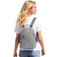thumbnail image 5 of BadPiggies Mini Backpack Purse for Women, Small Nylon Day Packs Waterproof Multi-Pockets Ladies Travel Bag - Gray, 5 of 10