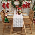 thumbnail image 2 of Christmas Table Runner with Trees - Soft Plush Jacquard Holiday Dining Table Decoration for Kitchen, Home Party & Seasonal Decor, 2 of 4