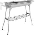 thumbnail image 3 of Portable Charcoal Grill and Smoker, Foldable Stainless Steel Grill (39.37 x 12.2 x 27.95), 3 of 9