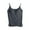 Dark Gray, variant on fatyb Womens Camisole with Built in Bra Spaghetti Strap Padded Tank Tops Ruched Workout Yoga Cami Tops