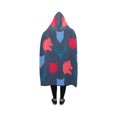 thumbnail image 3 of HATIART Hooded Throw Wrap Wildlife Seamless Pattern Wearable Hooded Blanket 40x50 Inch Comfortable Softness Robe, 3 of 3