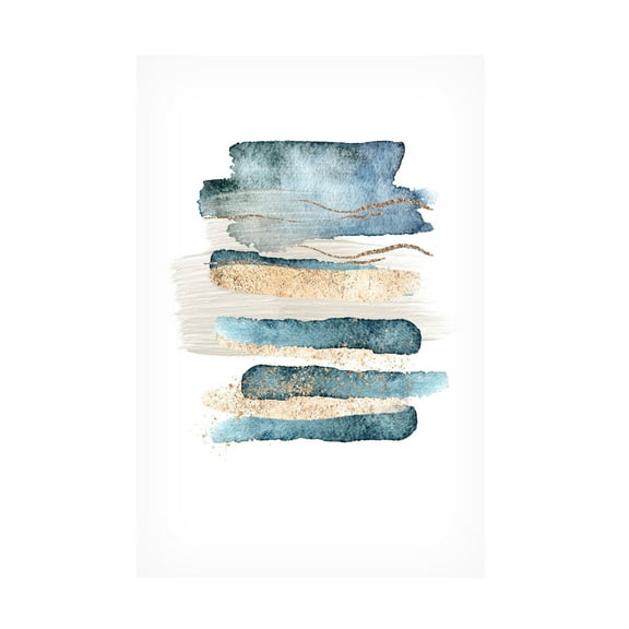 Trademark Fine Art Sally Ann Moss Atlantic Blue Abstract 1 Canvas Wall Art